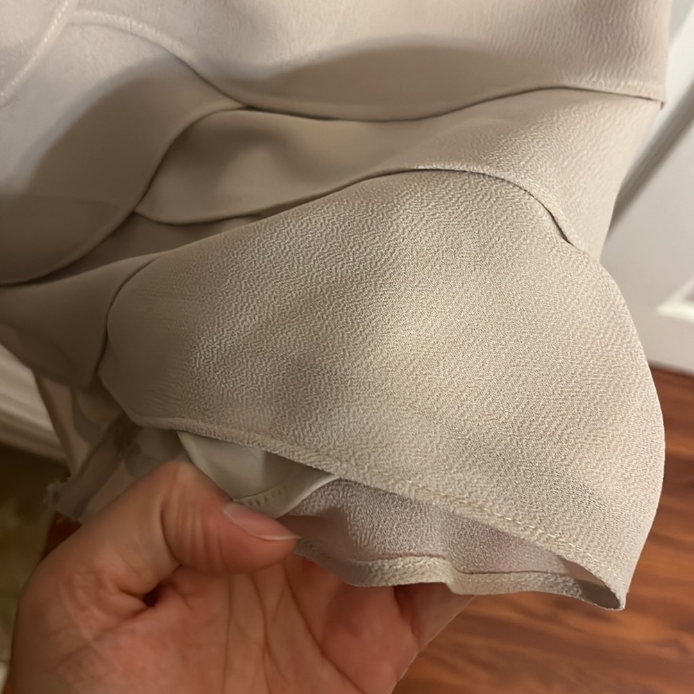 Beige Ruffles MIDI Dress - Picture 3 of 12